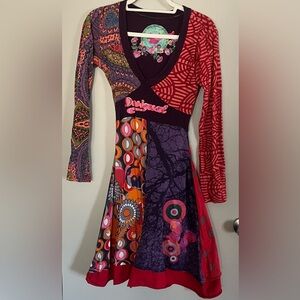 Desigual Colorful Long Sleeve Dress